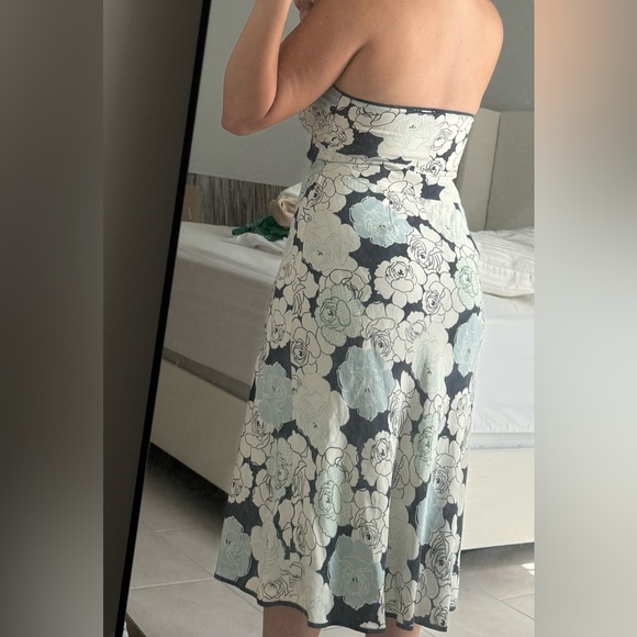 J Crew Halter Tied Back Silk Floral Dress - Picture 2 of 5